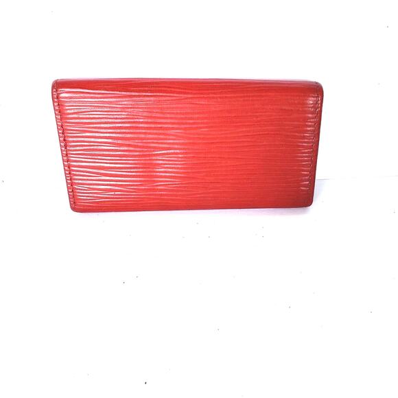 LOUIS VUITTON Red Epi Leather 4 Hooks Key Holder Case Small Wallet Trifold Fob - Picture 2 of 9